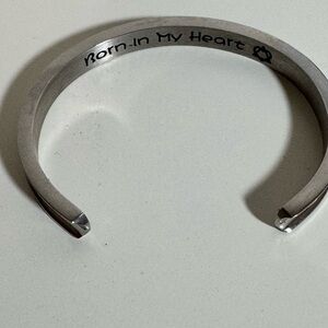 Silver Engraved Bracelet‎ - Adoption